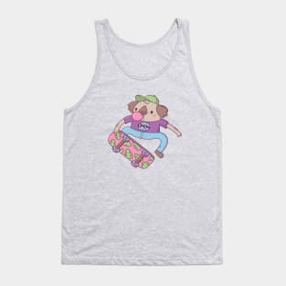 Cute Koala Bear Skateboarder Doodle Tank Top